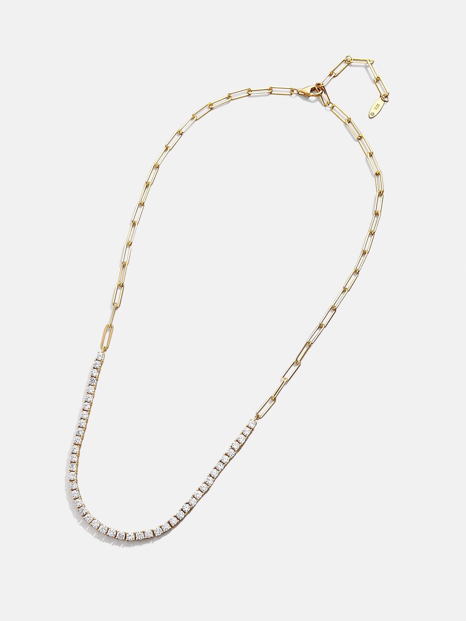 Harper 18K Gold Tennis Necklace - Gold/Pav?? - Image 4