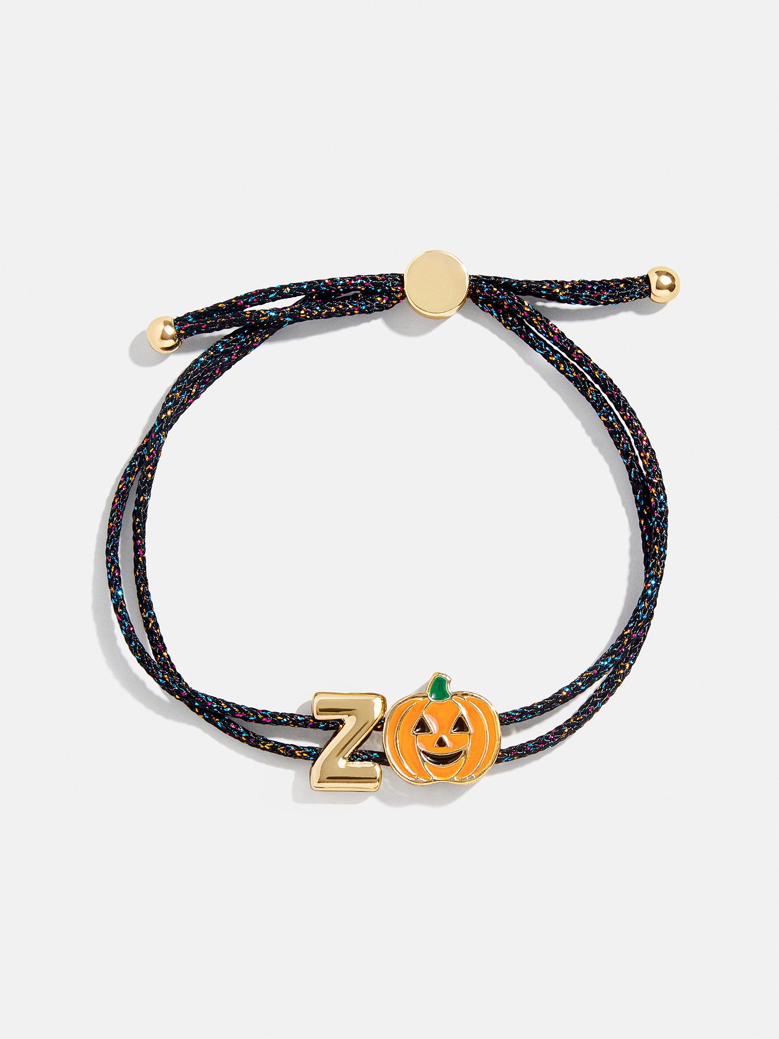 Kids' Halloween Initial Bracelet - Black/Orange - Image 21