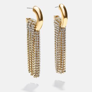 Talia Statement Earrings - Gold/Pav??