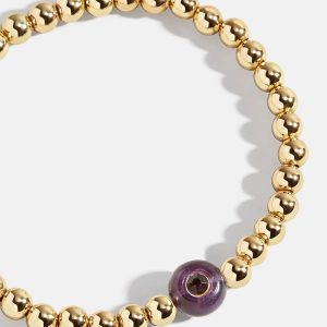 Semi-Precious Birthstone Pisa Bracelet - Amethyst
