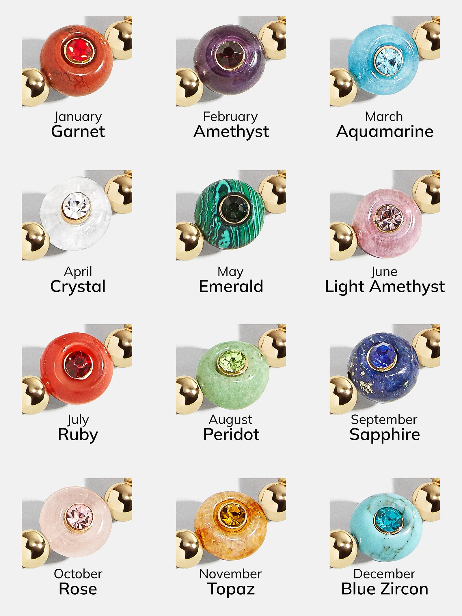 Semi-Precious Birthstone Pisa Bracelet - Crystal - Image 4