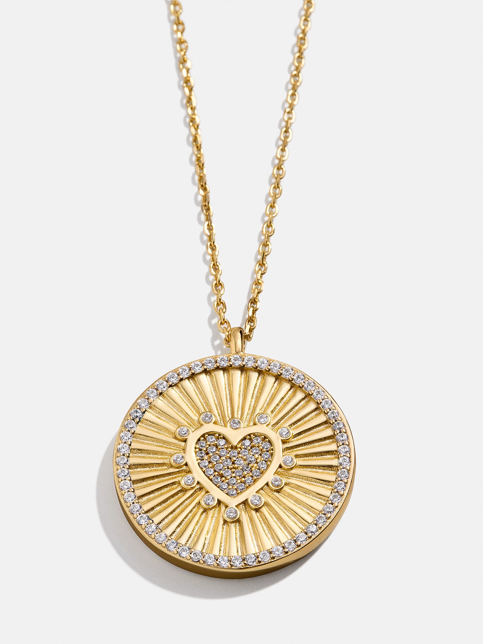 18K Gold Heart Reversible Pendant Necklace - Heart - Image 4