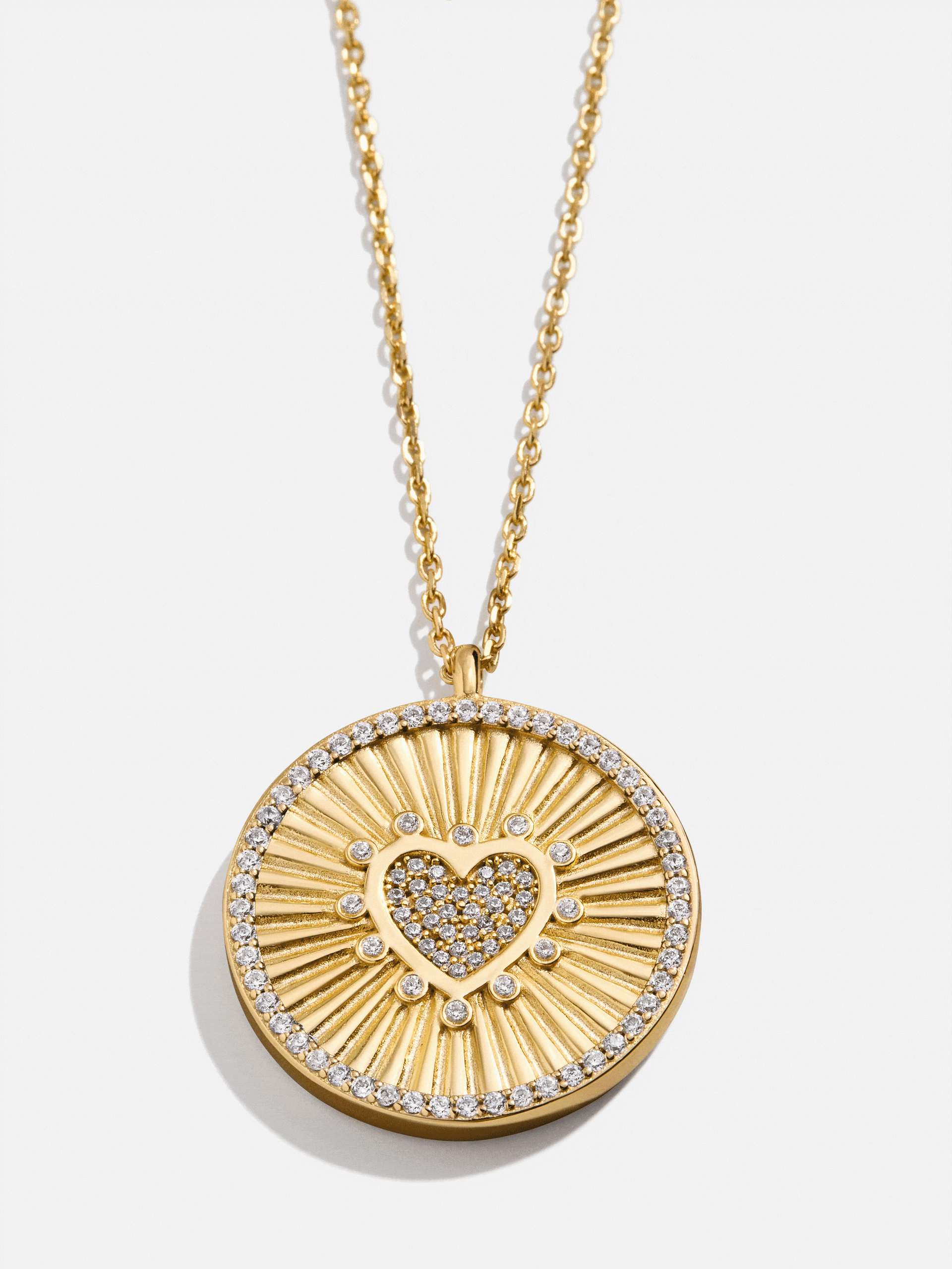 18K Gold Heart Reversible Pendant Necklace - Heart