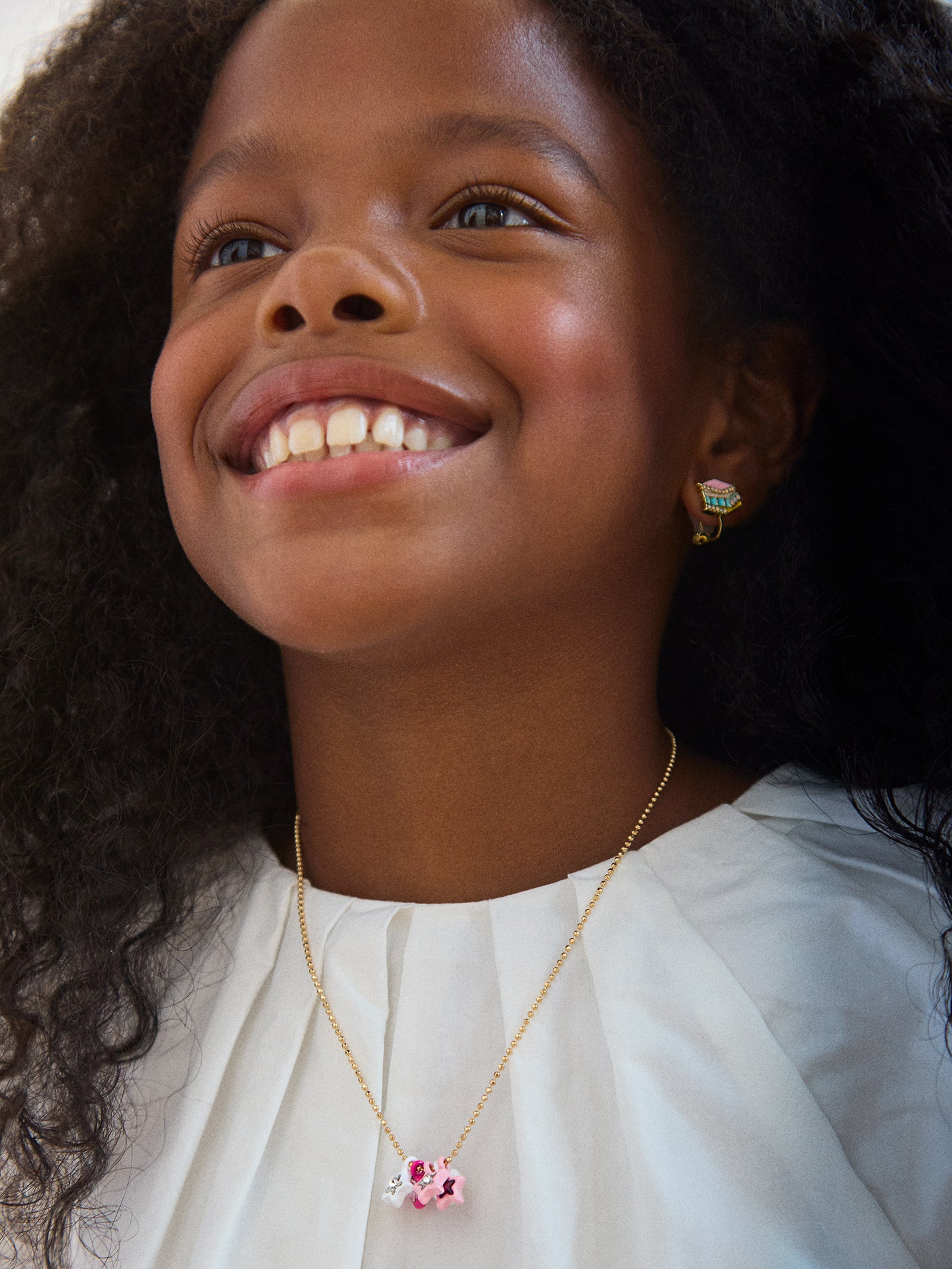 Shoot For The Stars Kids' Necklace - Pink - Image 2