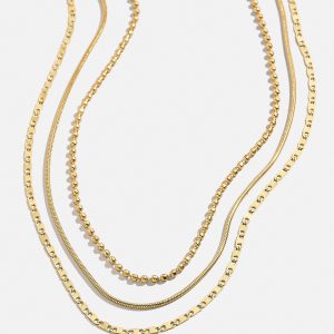 Anita Waterproof Necklace Set - Gold/Pav??