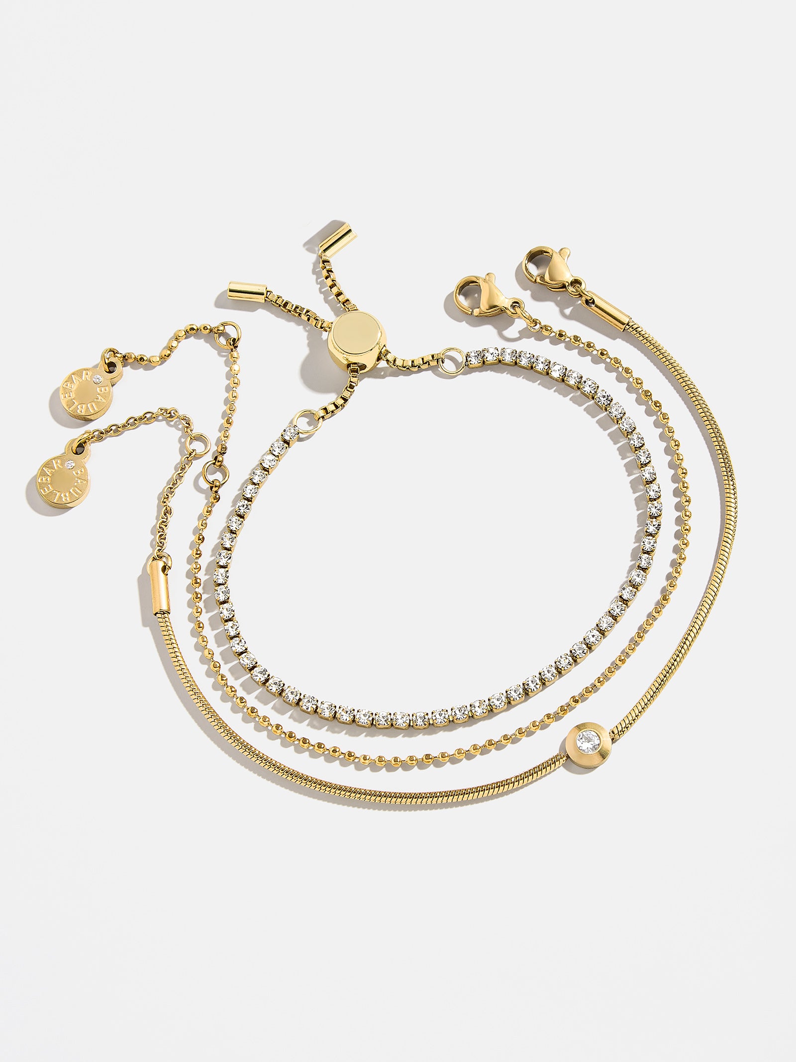 Catherine Waterproof Bracelet Set - Gold/Pav??