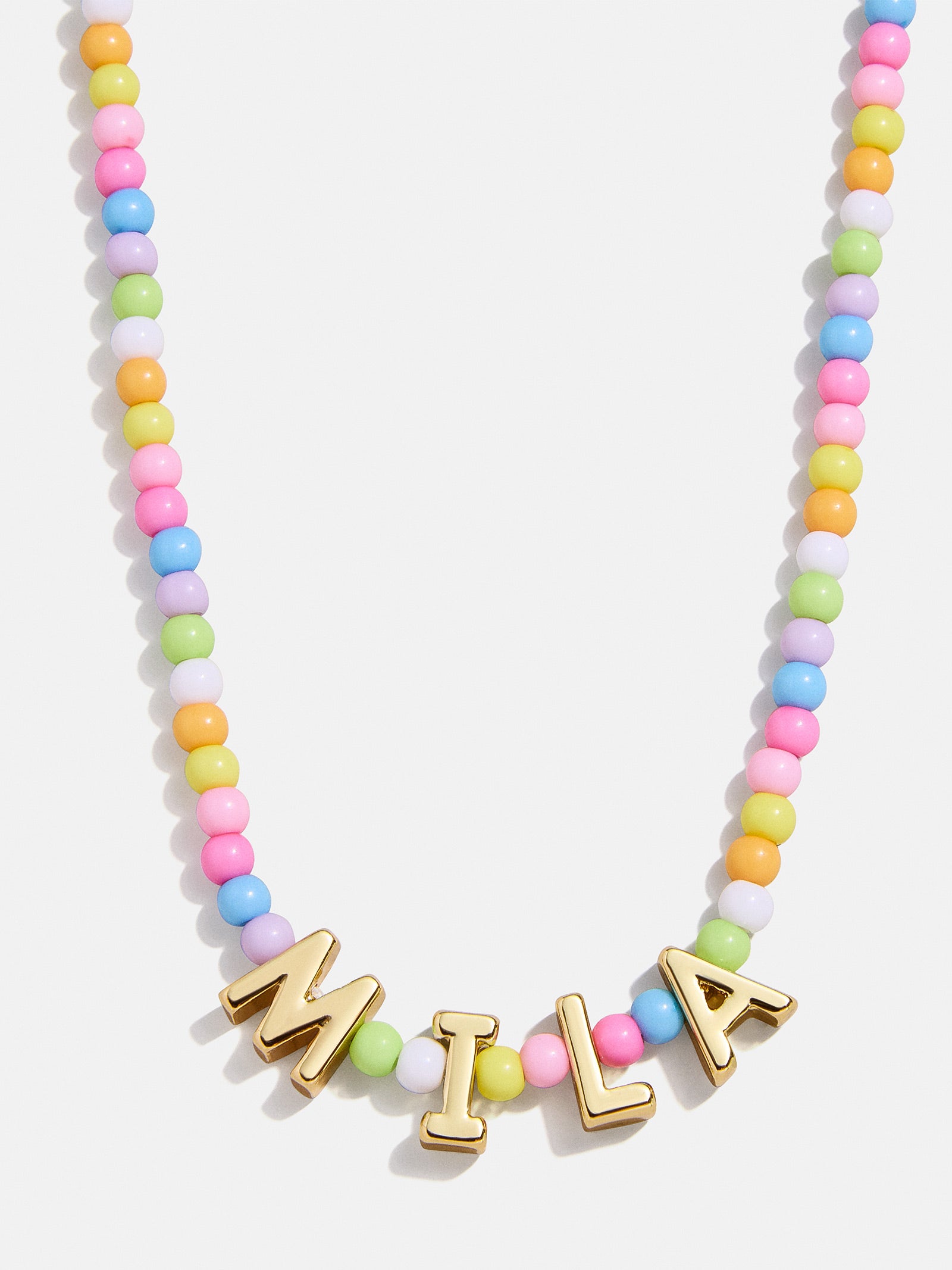Bead Mine Kids' Custom Name Necklace - Light Multi