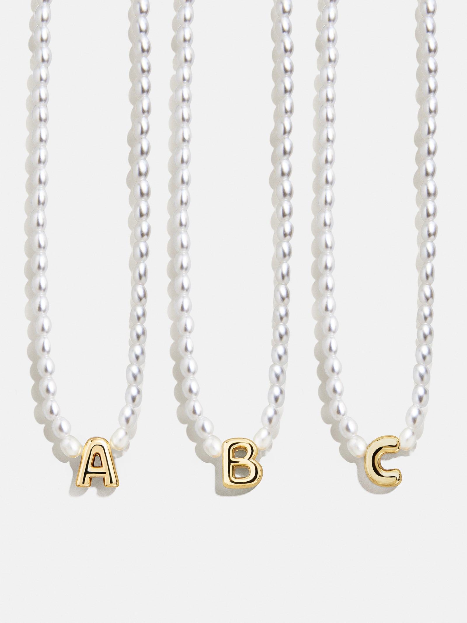 Playful Pearls Kids' Initial Necklace - Gold/Pearl