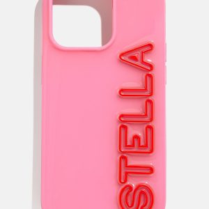 Fine Line Custom iPhone Case - Pink/Red