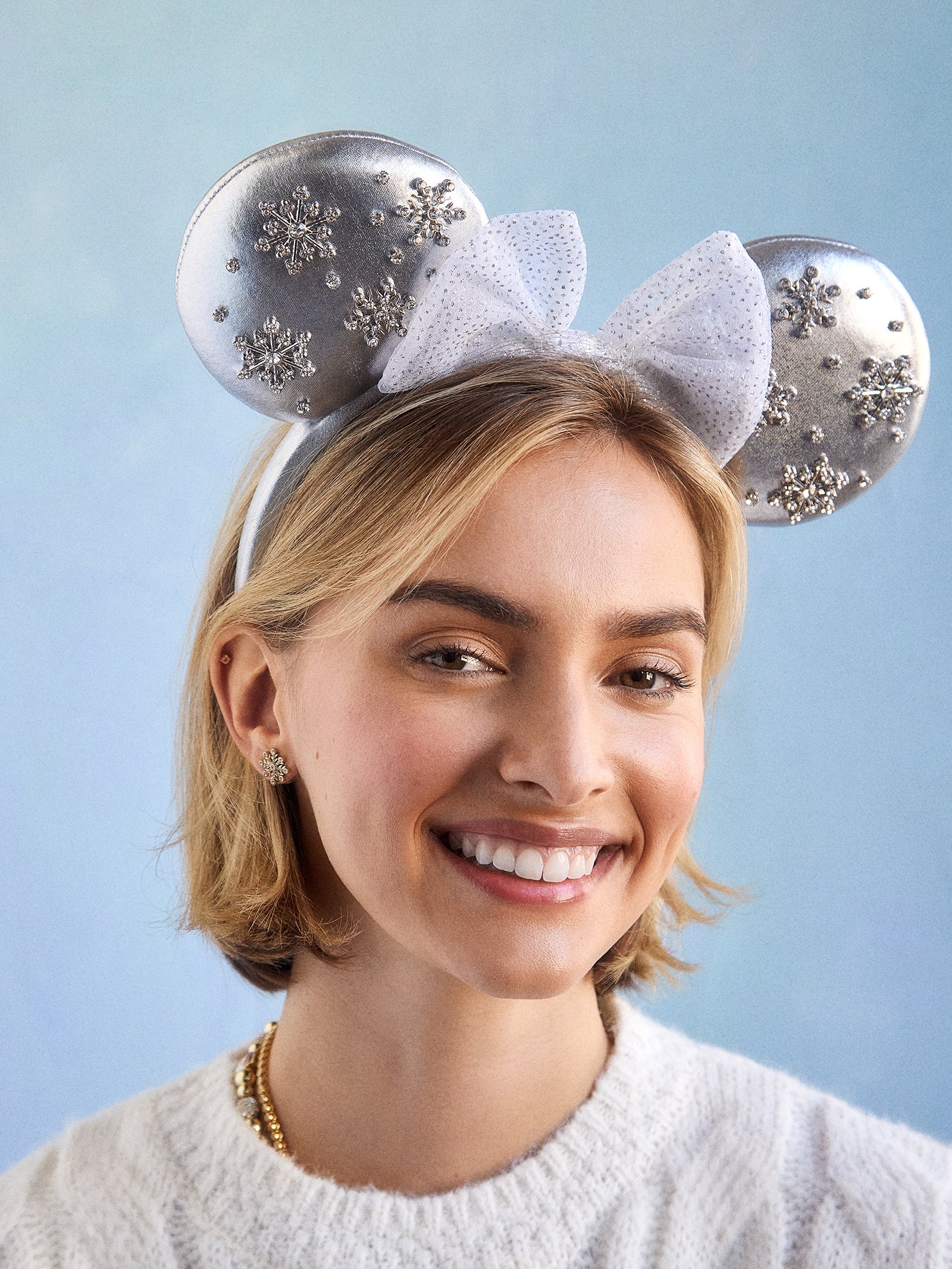 Disney Minnie Mouse Snowflake Ears Headband - Disney Snowflake Ears Headband - Image 2
