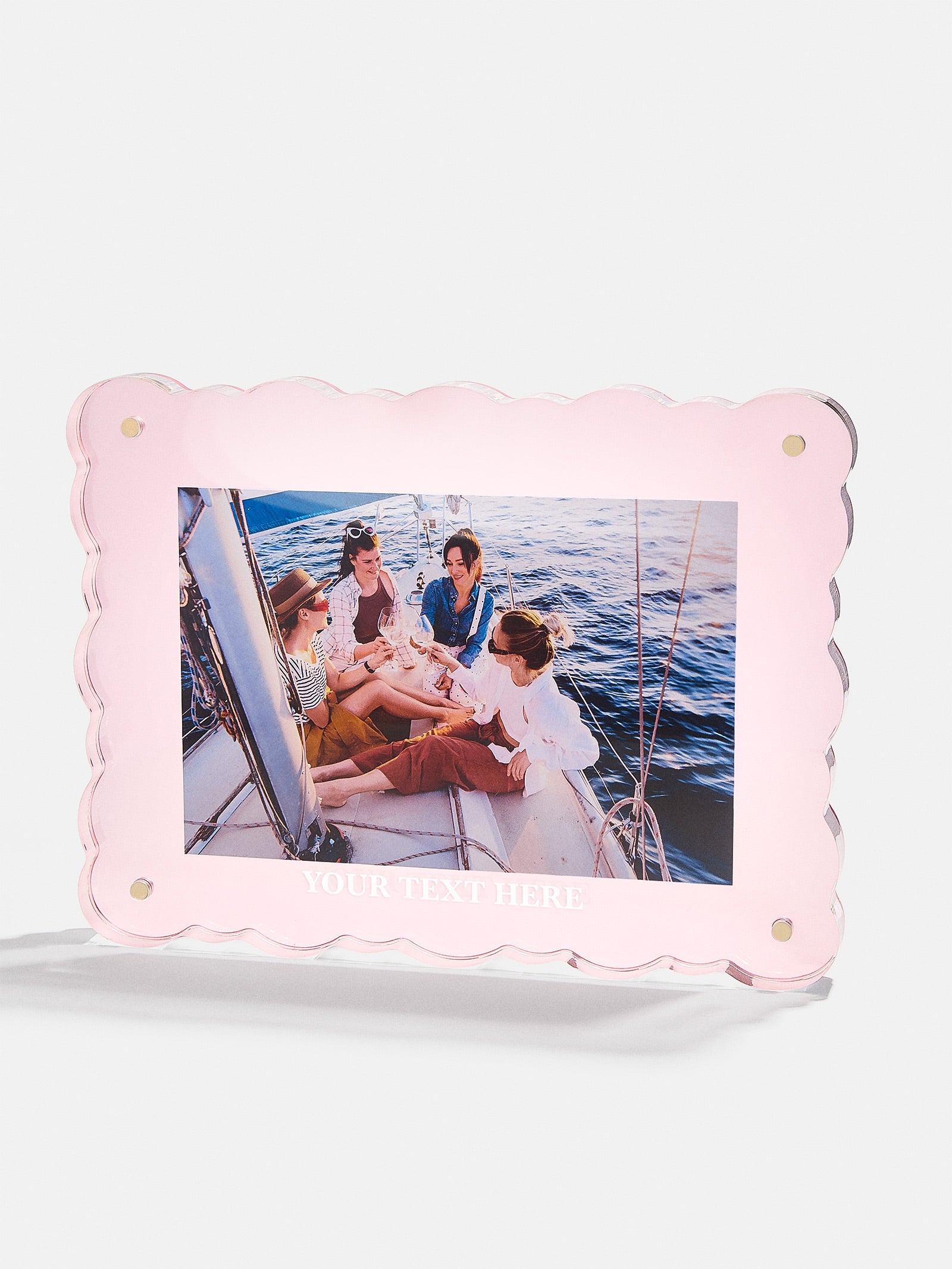 Picture Perfect Horizontal Acrylic Frame - Scalloped Shape - Image 2