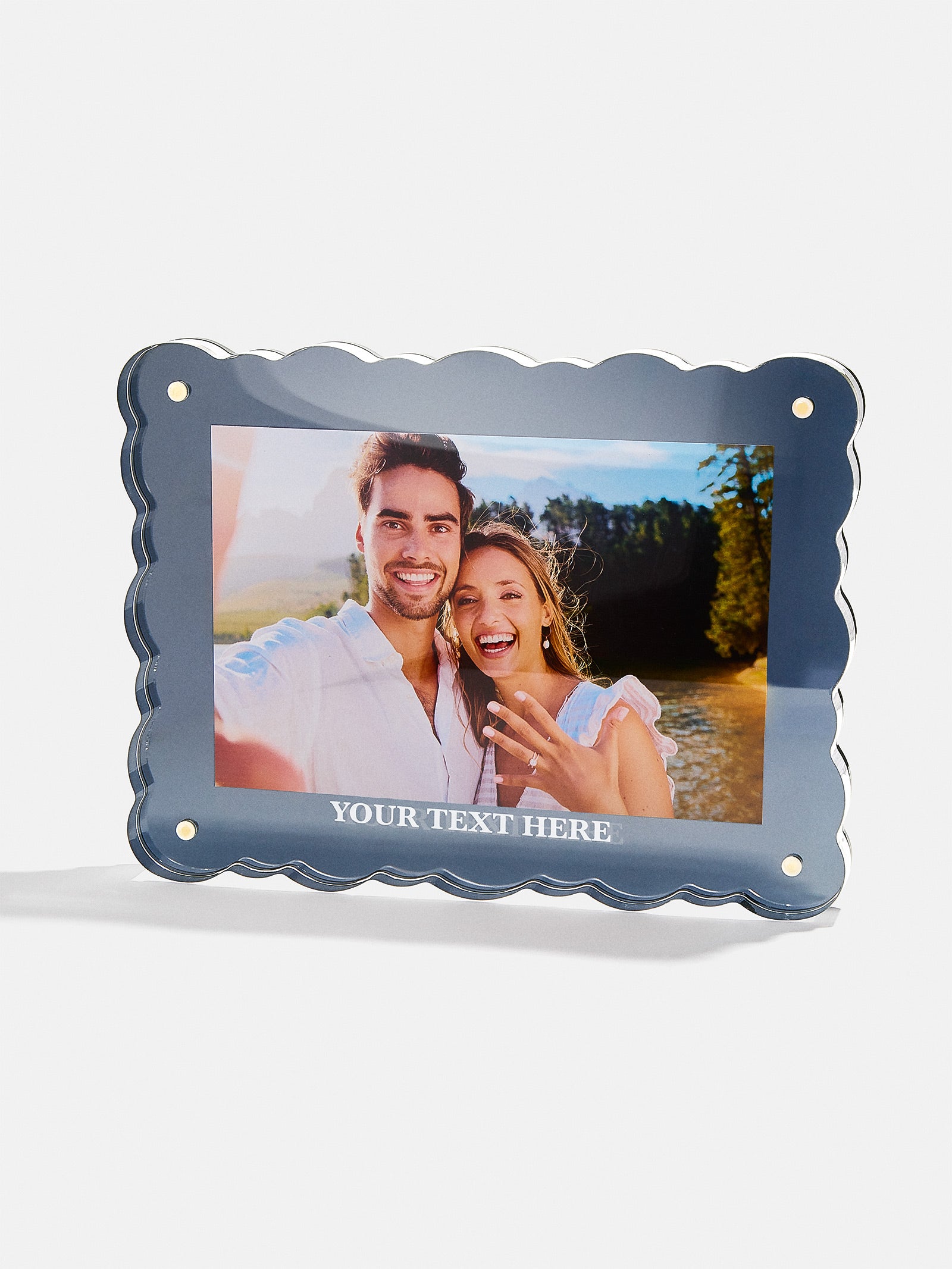 Picture Perfect Horizontal Acrylic Frame - Scalloped Shape - Image 6