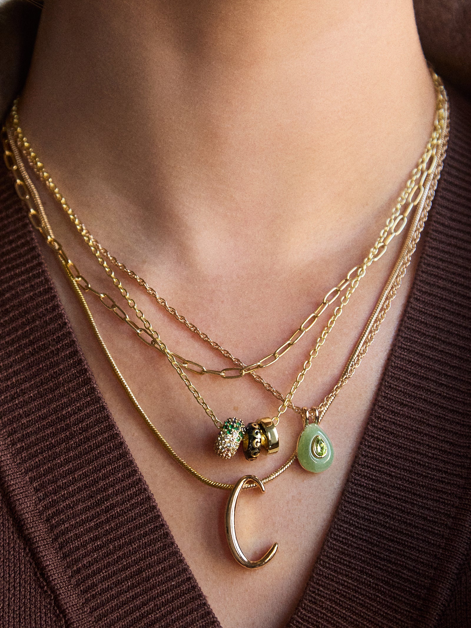 Classic Script Initial Necklace - Classic Script - Image 2