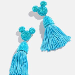 Disney Mickey Mouse Tassel Earrings - Blue