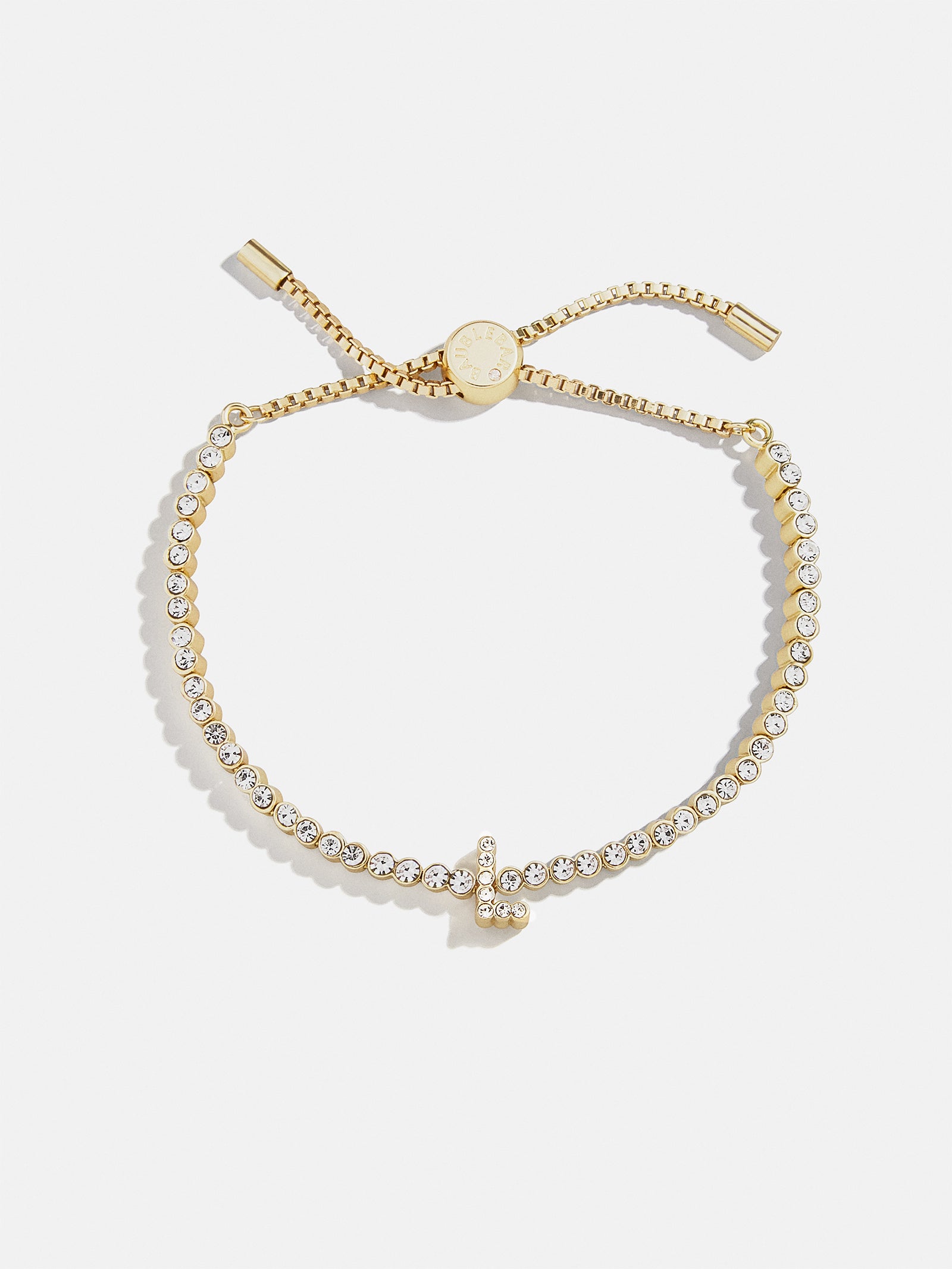 Tennis Initial Bracelet - Gold/Pav?? - Image 15