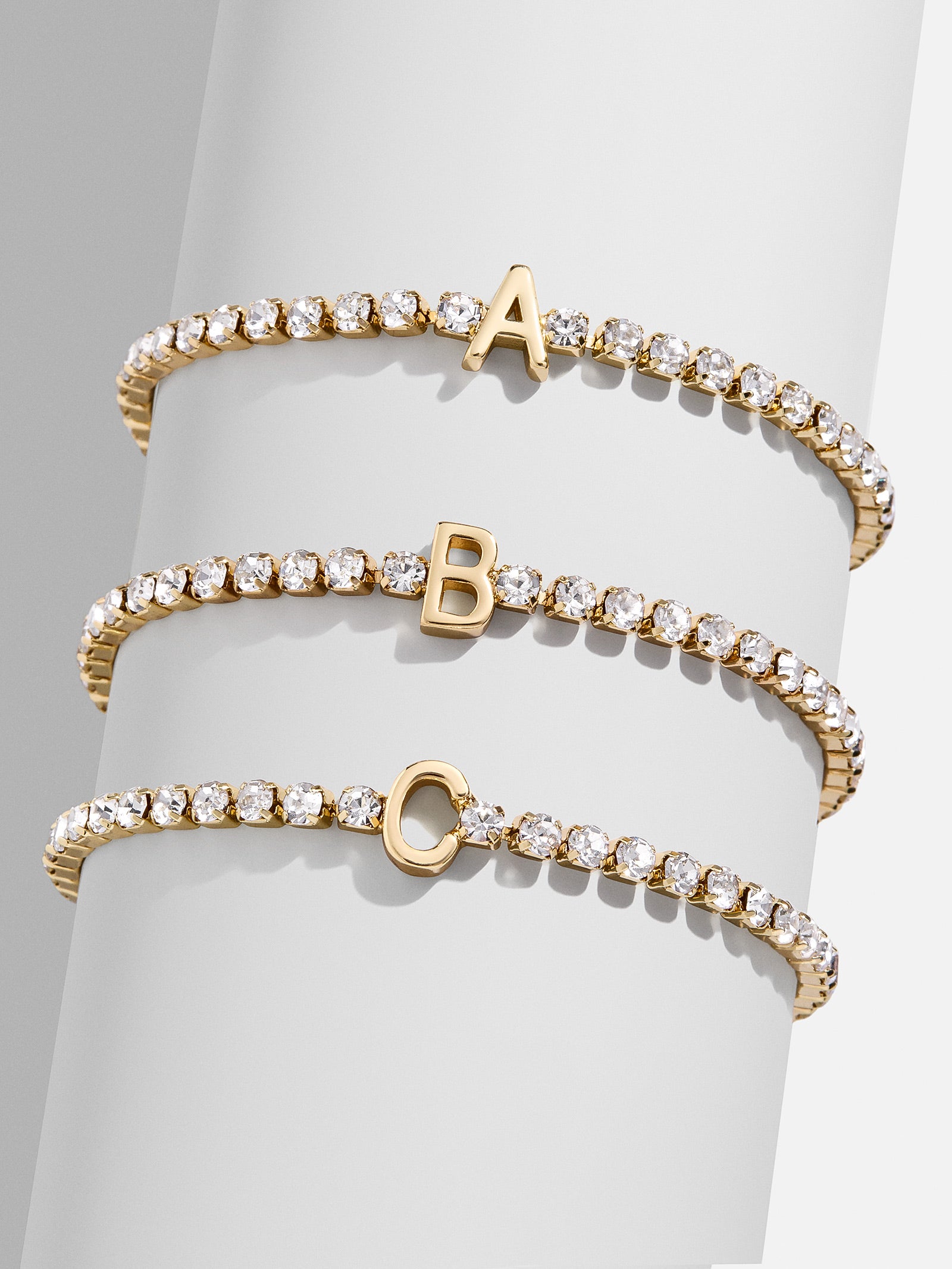 Lyanna Initial Tennis Bracelet - Gold/Pav?? - Image 3