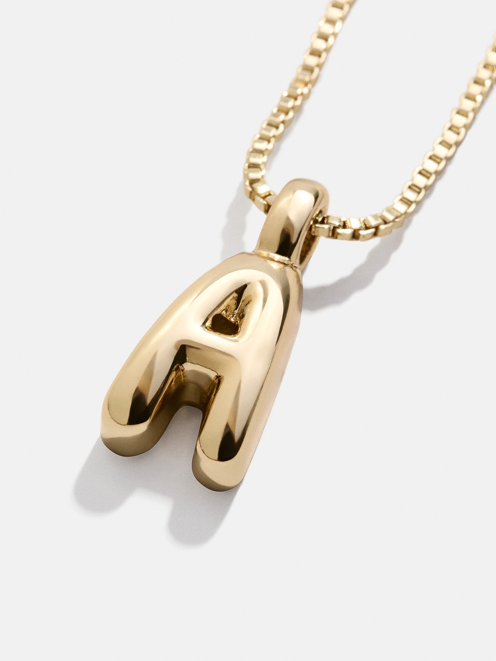 Gwen Mini Bubble Initial Necklace - Gold - Image 30
