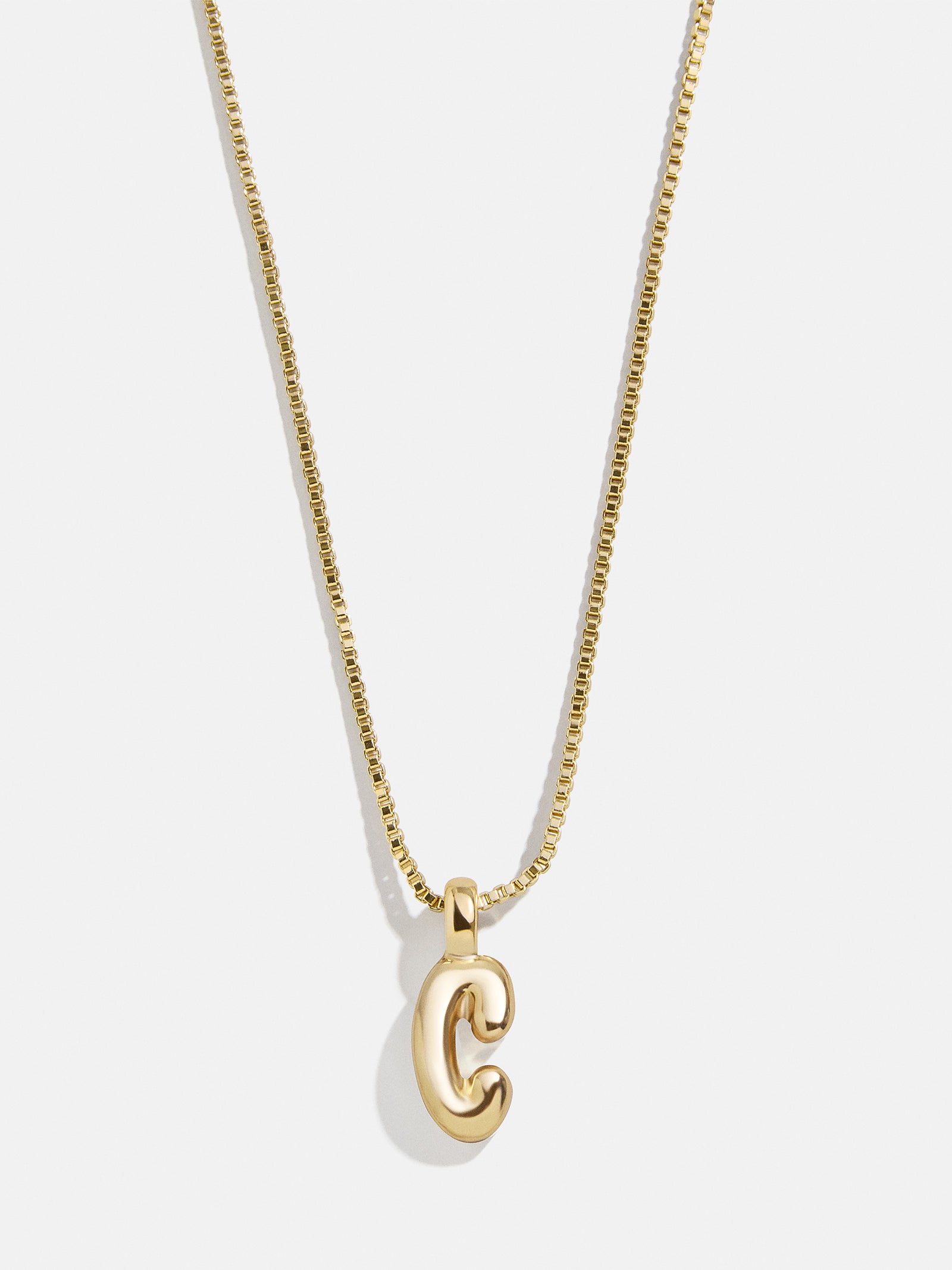 Gwen Mini Bubble Initial Necklace - Gold - Image 6