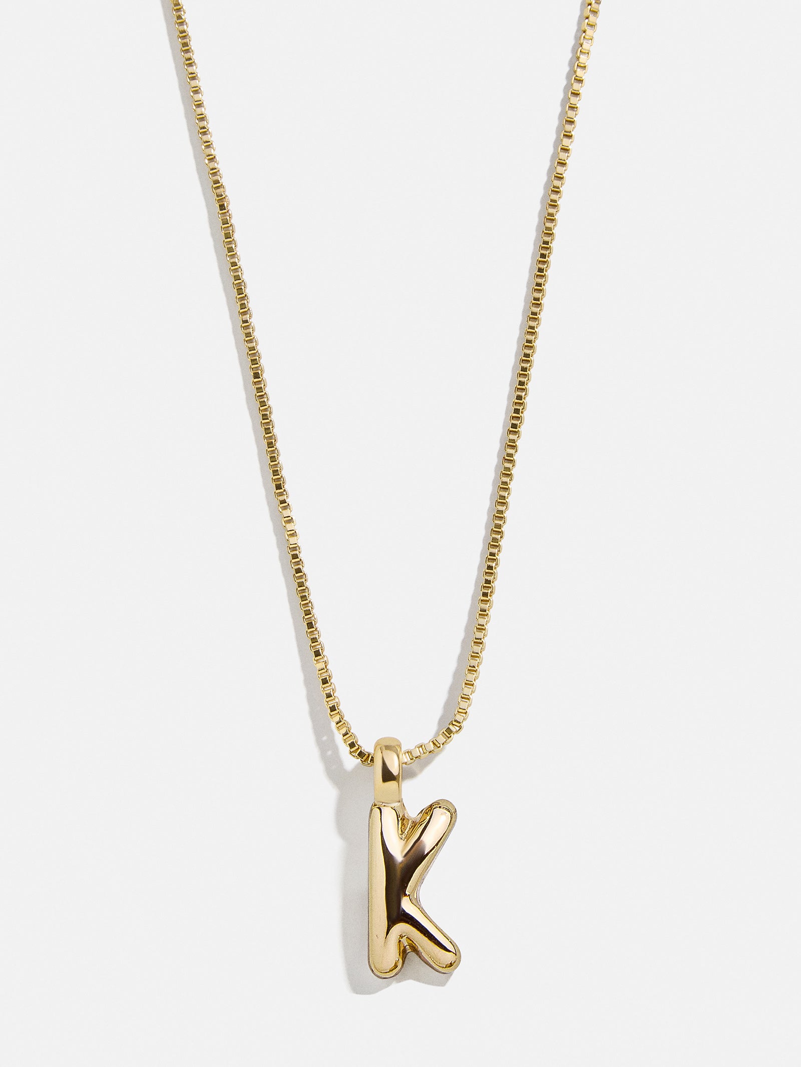 Gwen Mini Bubble Initial Necklace - Gold - Image 14