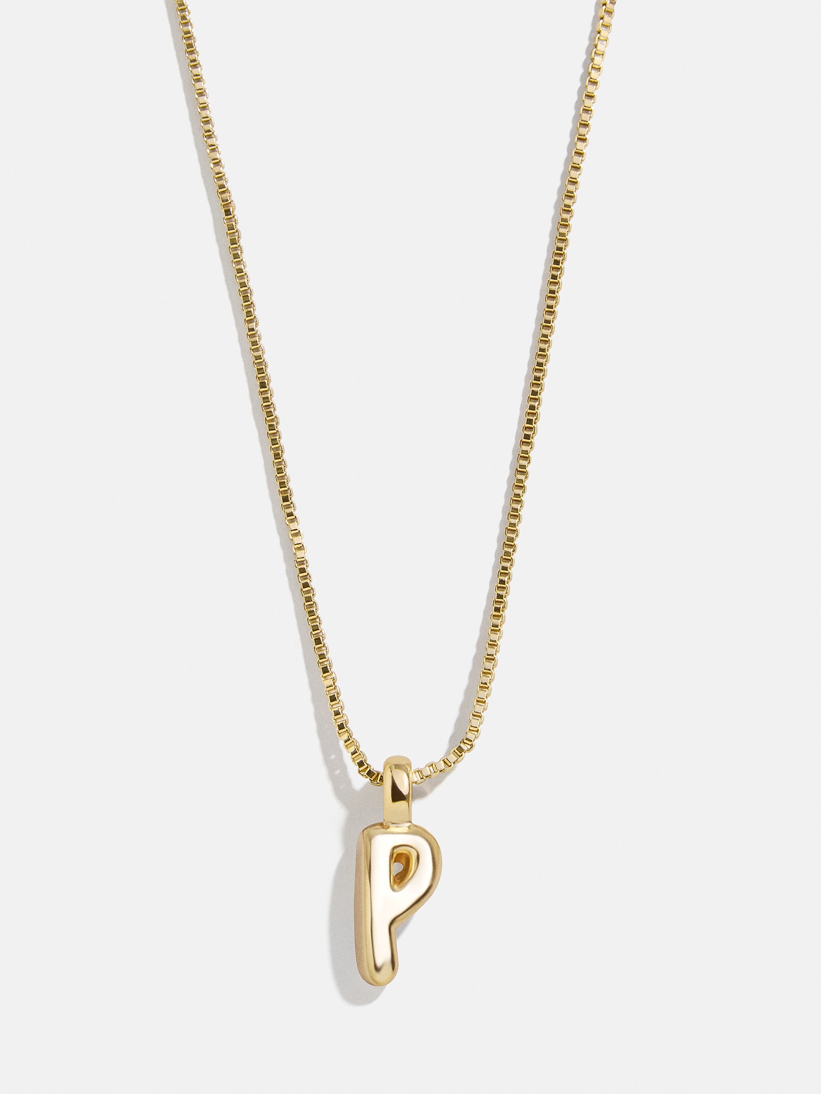 Gwen Mini Bubble Initial Necklace - Gold - Image 19