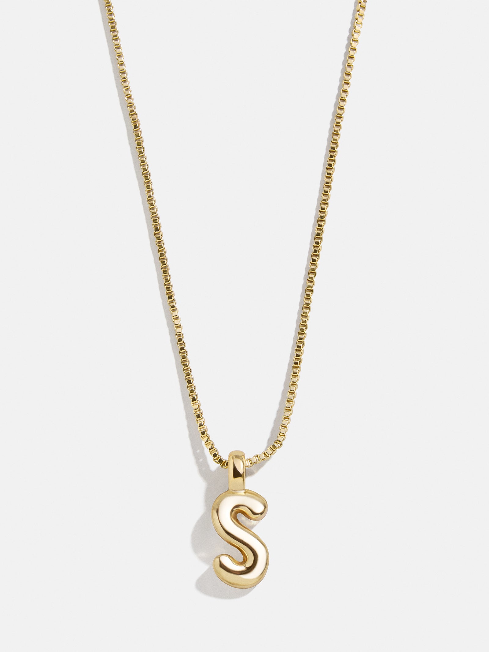 Gwen Mini Bubble Initial Necklace - Gold - Image 22