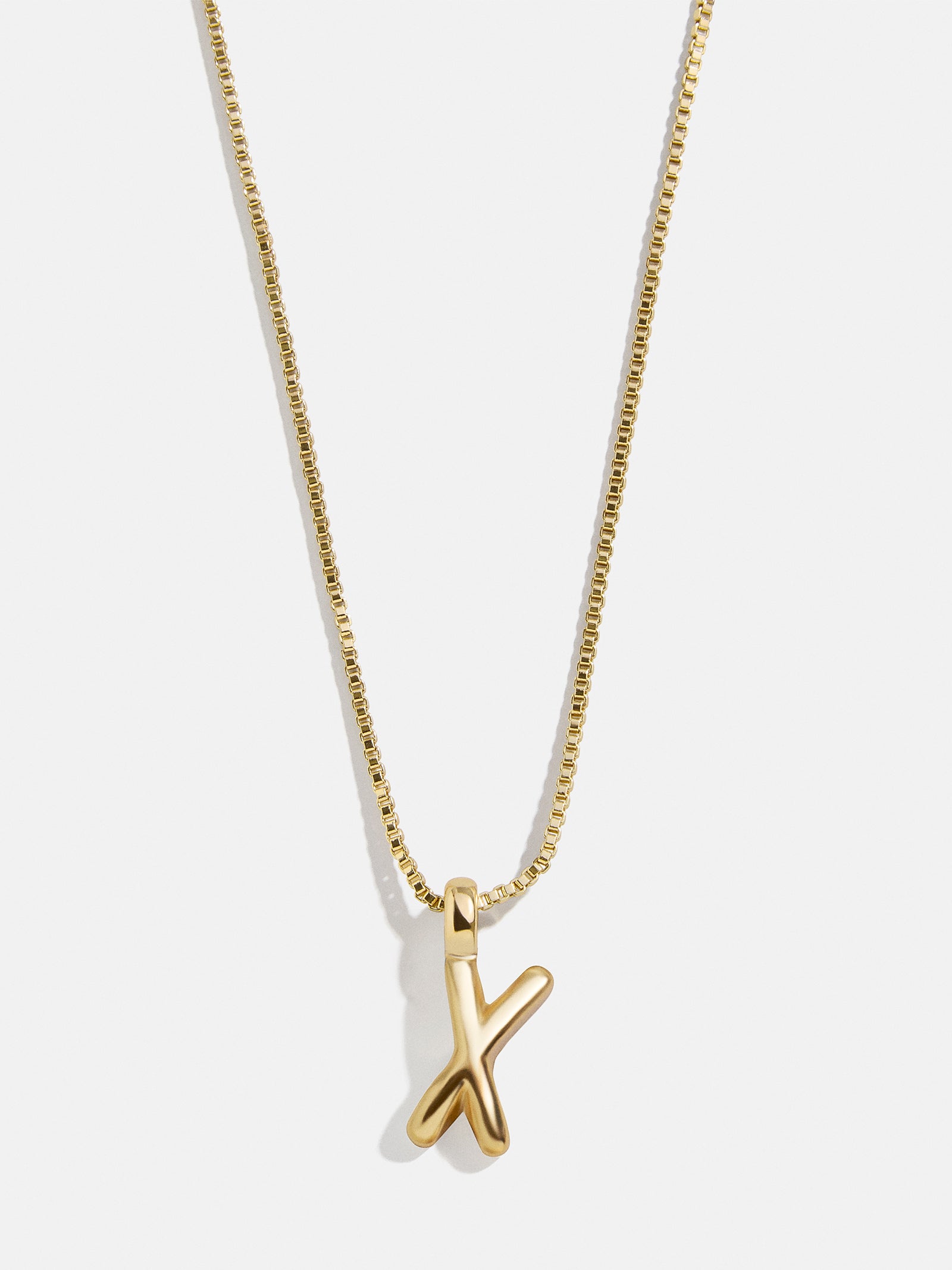 Gwen Mini Bubble Initial Necklace - Gold - Image 27