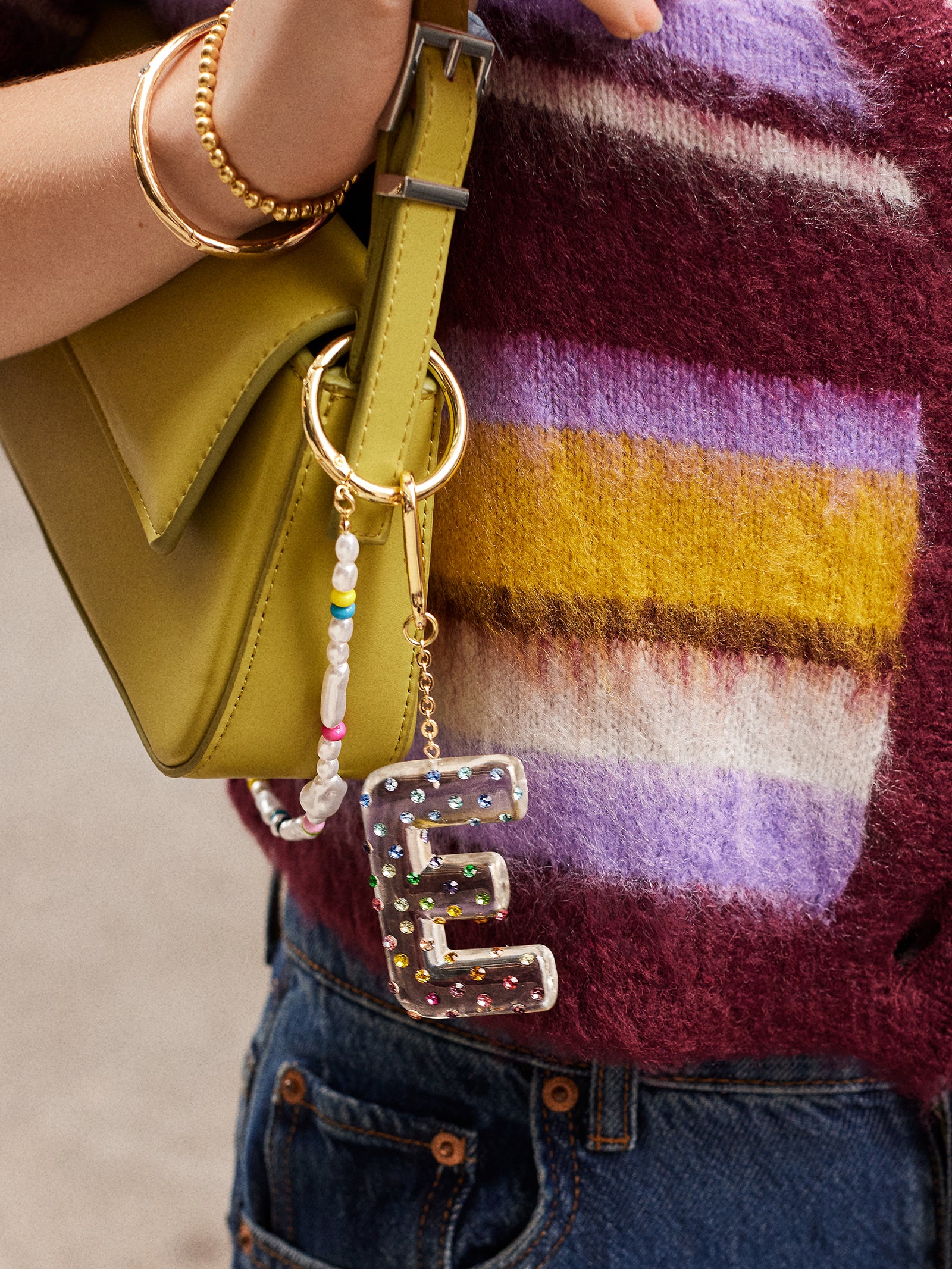 Confetti Initial Bag Charm - Multi - Image 30