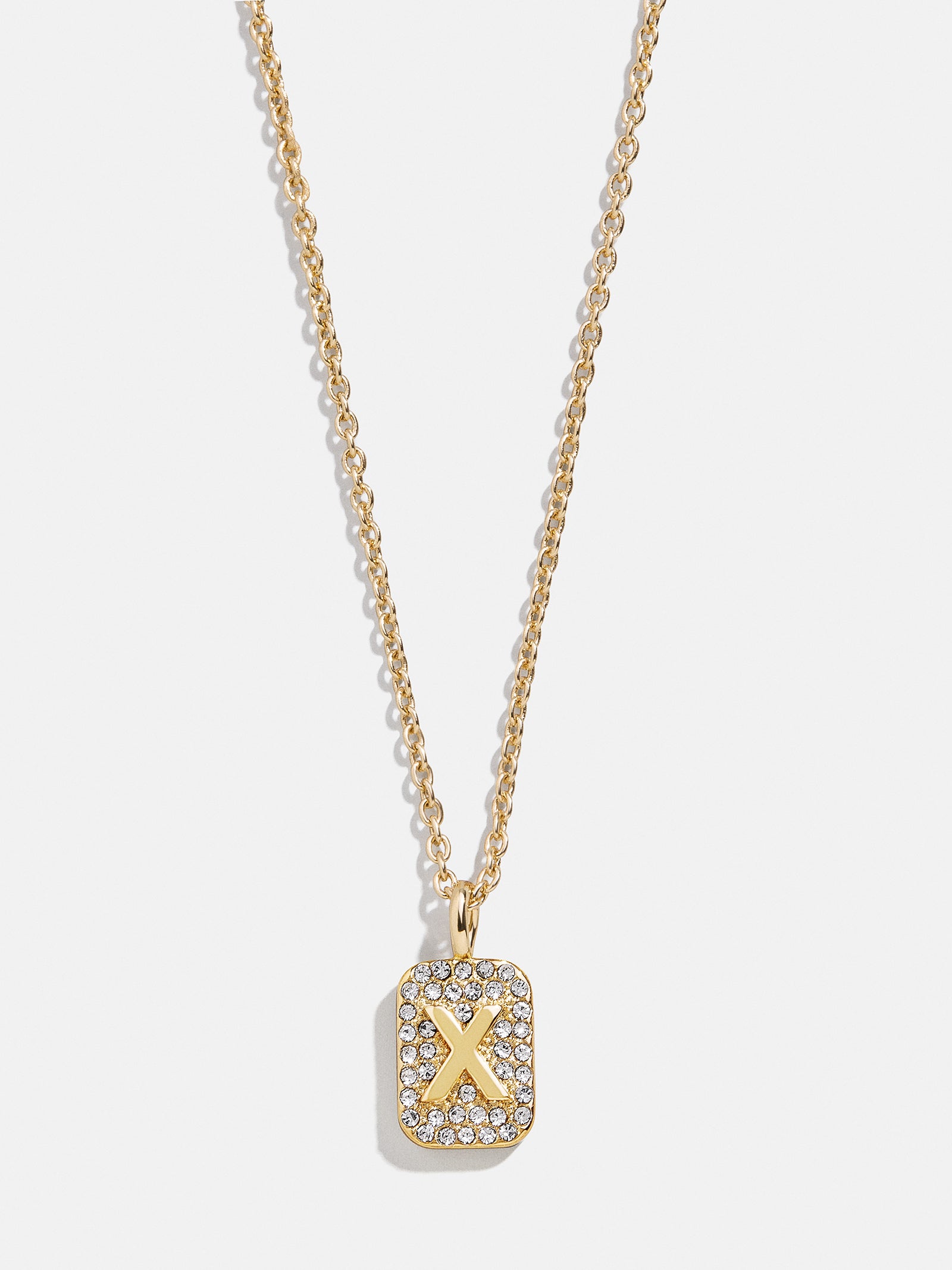 Tina Block Initial Necklace - Gold/Pav?? - Image 26