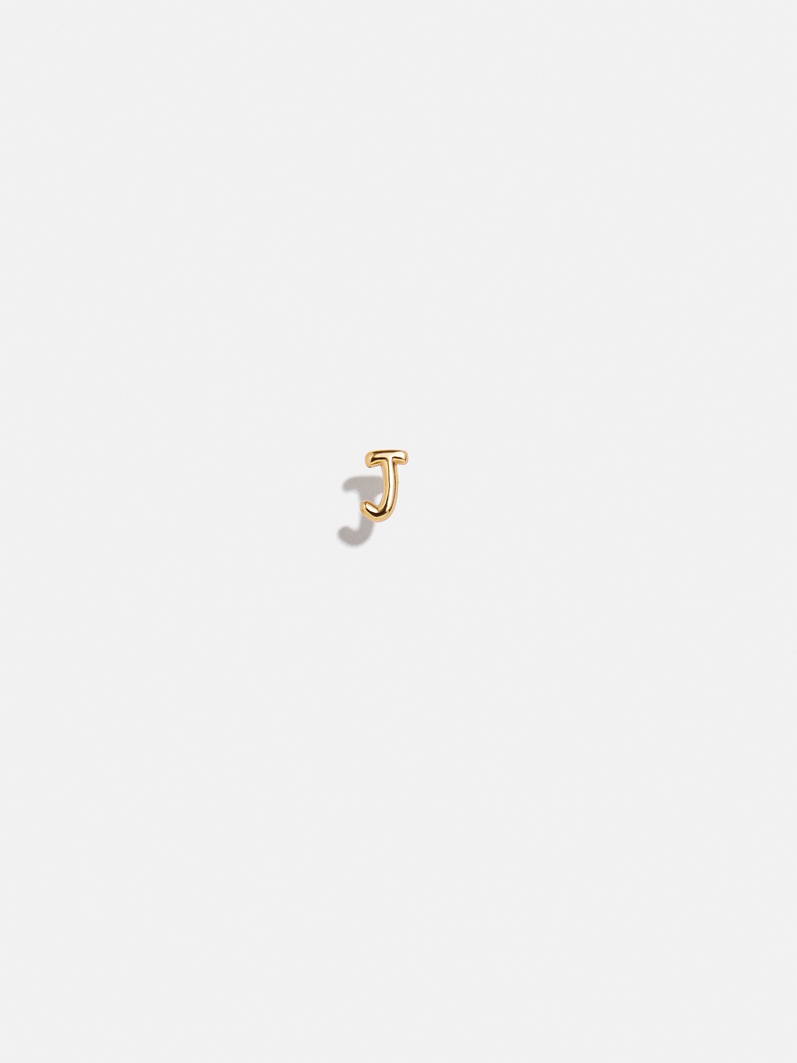 18K Gold Single Bubble Initial Earring - Bubble Initial - Image 12