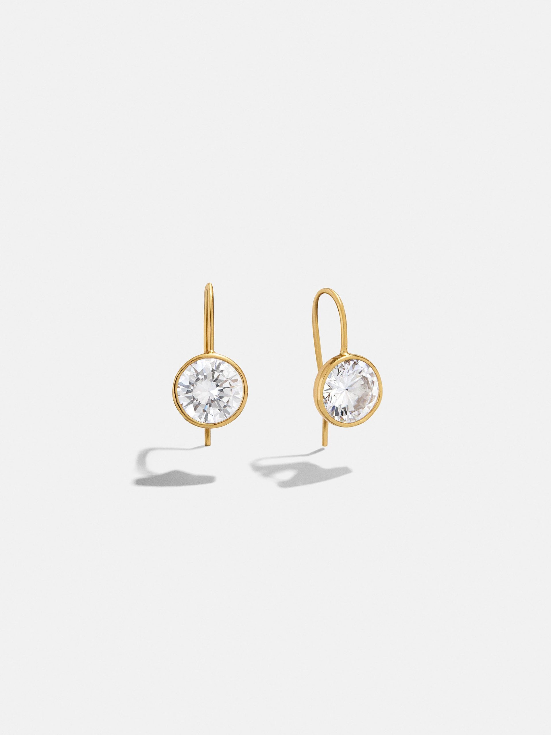 Fallon 18K Gold Bezel Earrings - Gold/Pav??