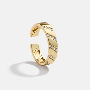 Shay 18K Gold Ear Cuff - Gold/Pav??