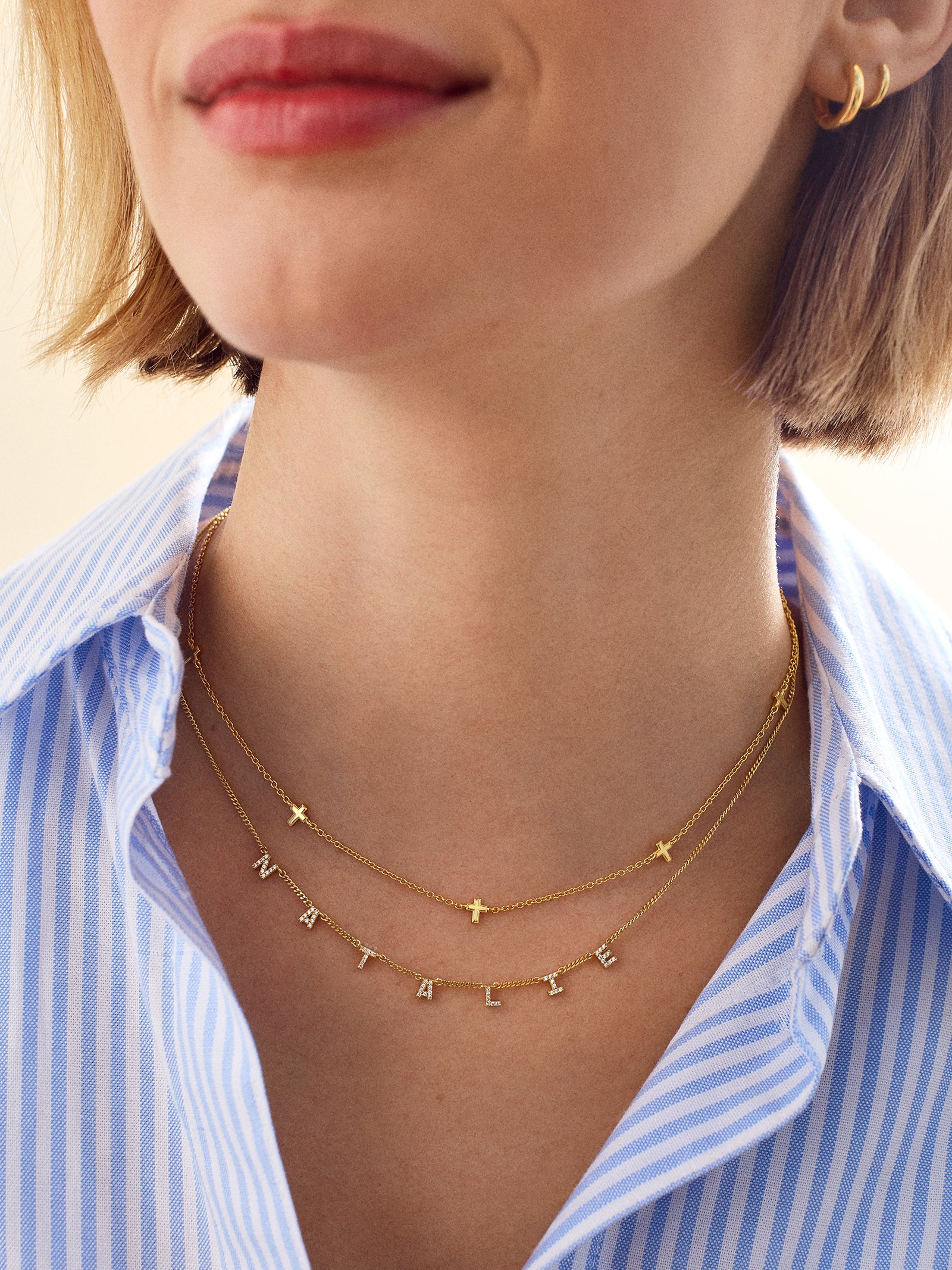 18K Gold Cross Necklace - Cross - Image 2