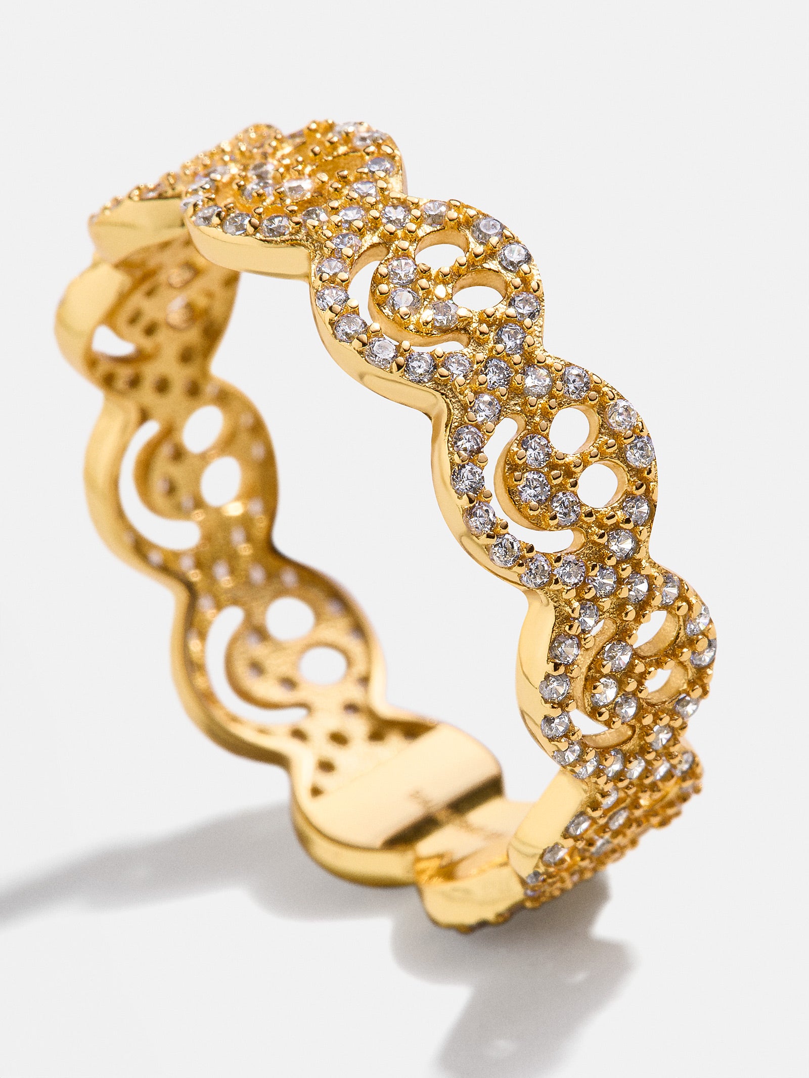 18K Gold Smiley Pav?? Ring - Smiley Face - Image 4