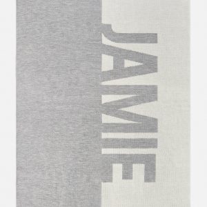 Down The Line Custom Blanket - Gray/White
