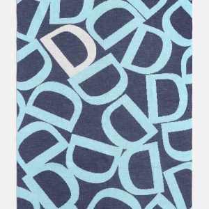Ramble On Custom Blanket - Navy/Light Blue