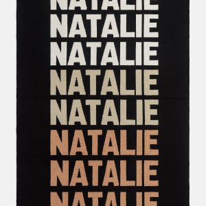 Ombre Name Custom Blanket - Black