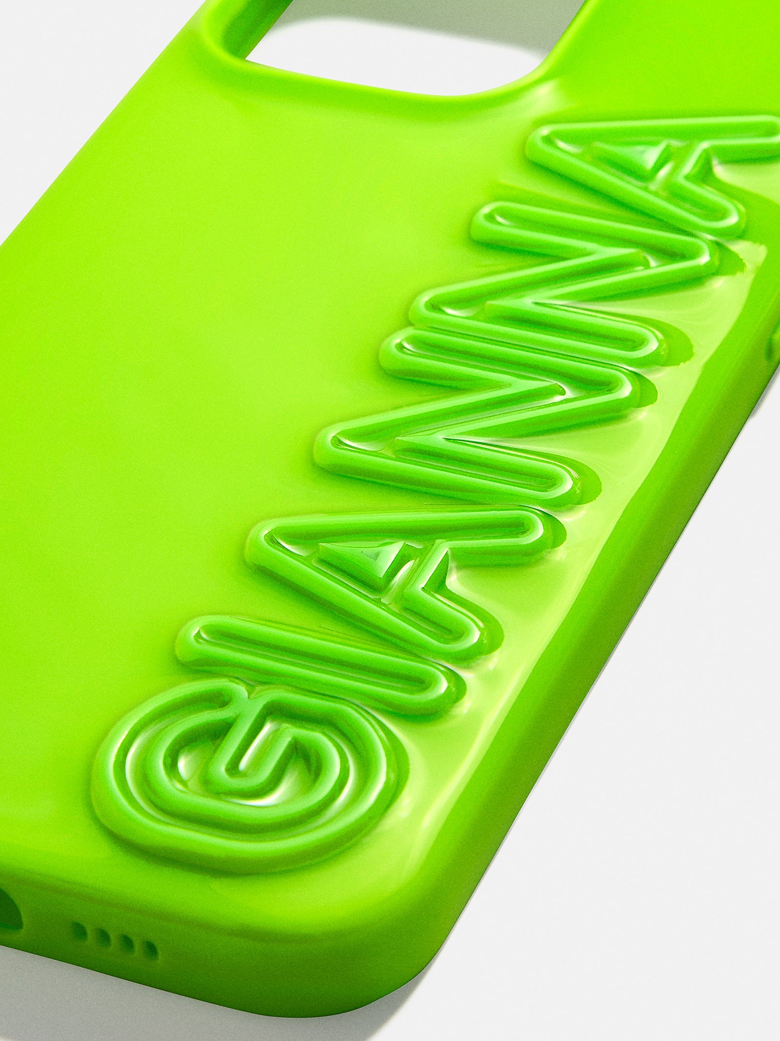 Fine Line Custom iPhone Case - Lime Green - Image 2
