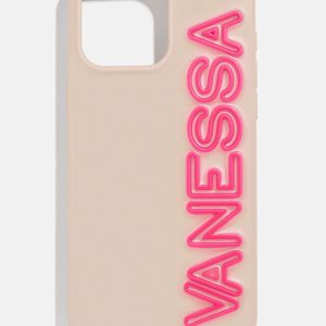 Fine Line Custom iPhone Case - Beige/Hot Pink