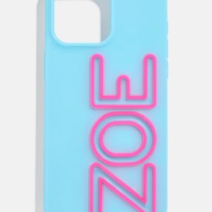 Fine Line Custom iPhone Case - Light Blue/Hot Pink