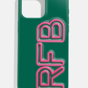 Fine Line Custom IPhone Case - Green/Hot Pink