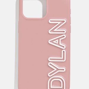 Fine Line Custom iPhone Case - Mauve/White