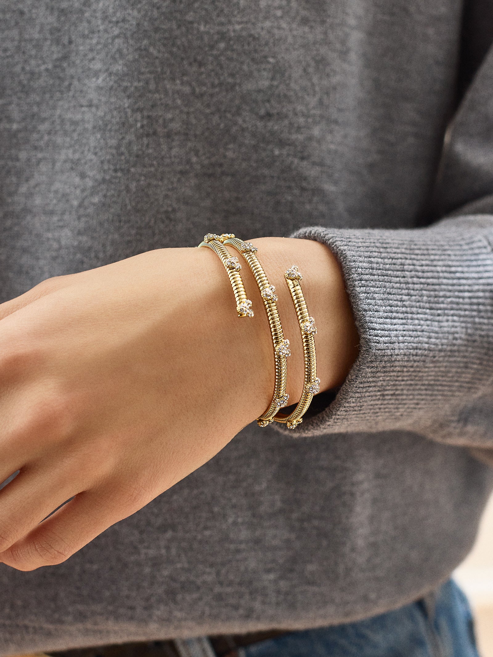 Disney Pav?? Mickey Mouse Cuff Bracelet - Gold/Pav?? - Image 2