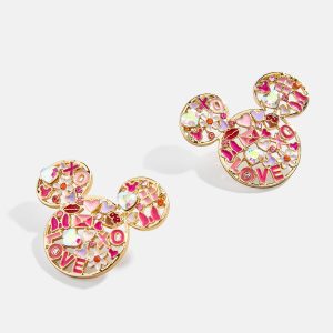Disney Mickey Mouse Valentine's Day Earrings - Pink