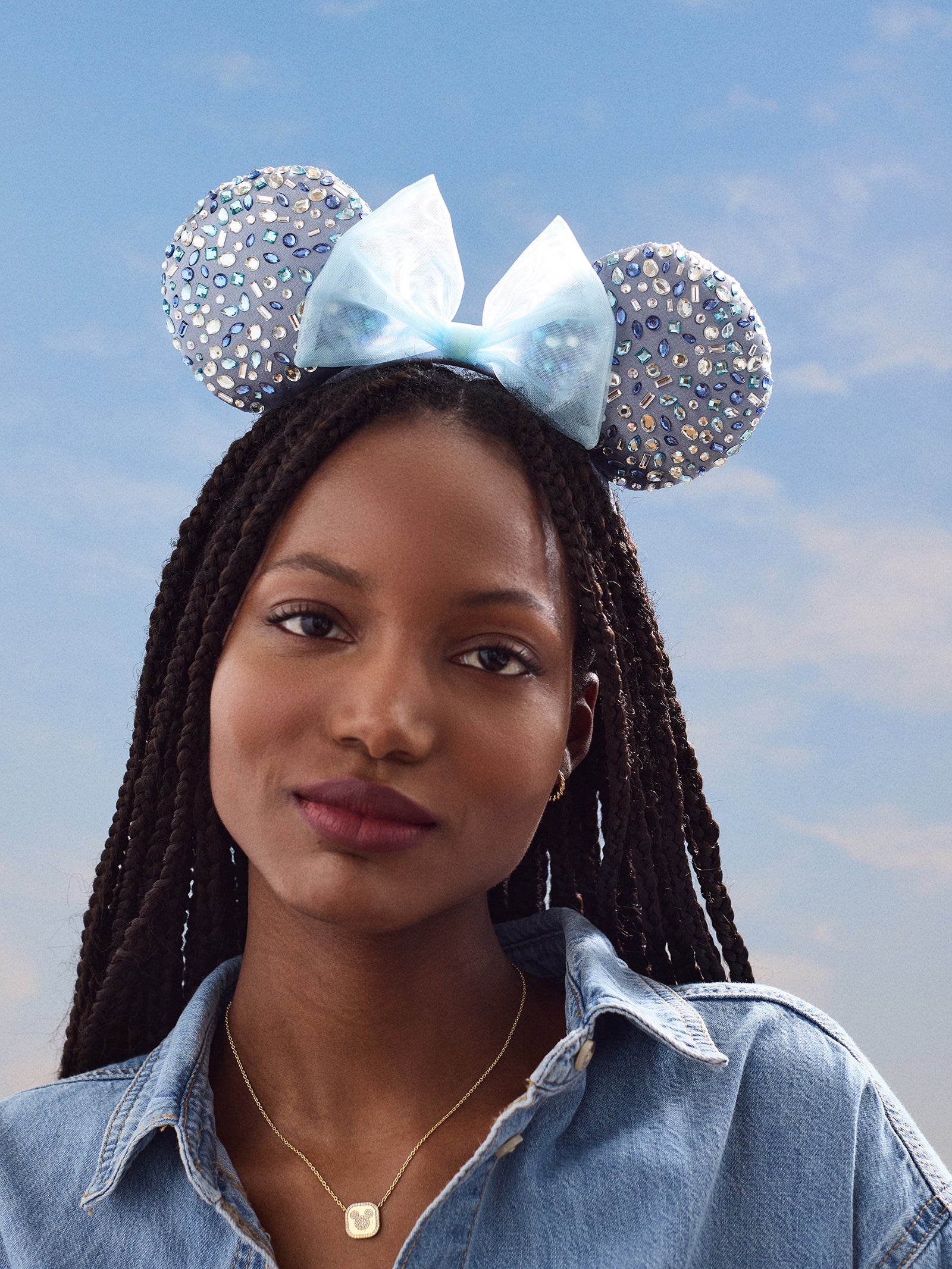 Disney Minnie Mouse Crystal Blue Ears Headband - Minnie Mouse Crystal Blue Ears - Image 2
