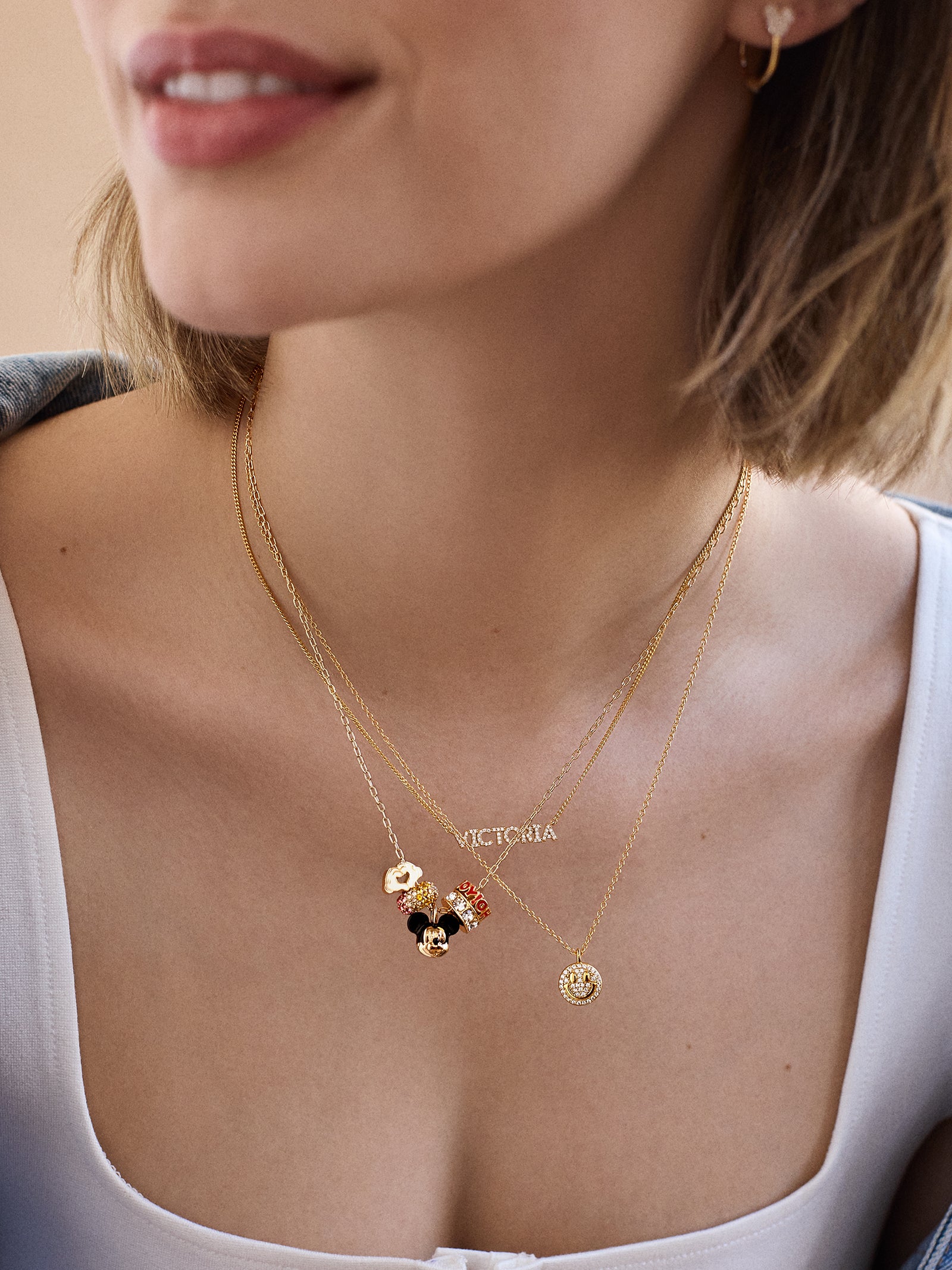 Disney Mickey Mouse Beaded Charm Necklace - Mickey Mouse - Image 2