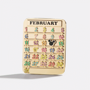 Disney Mickey Mouse Adjustable Calendar Pin - Gold