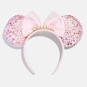 Disney Minnie Mouse Soft Pink Custom Ears Headband - Custom Soft Pink Minnie Mouse Ears