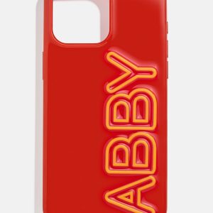 Fine Line Custom Phone Case - Bright Red/Yellow