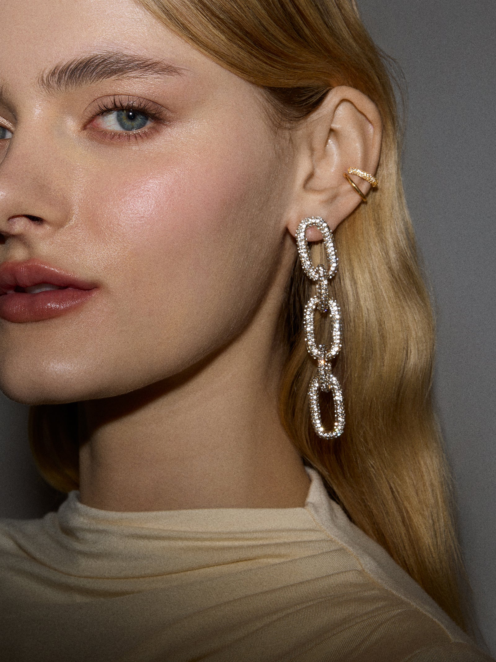 Nova Statement Earrings - Gold/Pav?? - Image 2