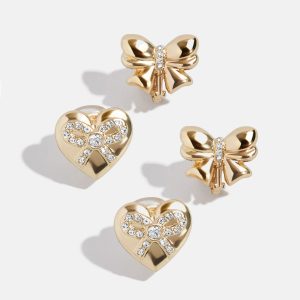 Take A Bow Kids' Clip-On Earring Set - Wrapped Heart